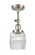 Colton - 1 Light - 6 inch - Brushed Satin Nickel - Adjustable Semi-Flush Mount (3442|201F-SN-G302)