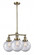Beacon - 3 Light - 22 inch - Antique Brass - Stem Hung - Chandelier (3442|207-AB-G202-8-LED)