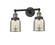 Bell - 2 Light - 15 inch - Black Antique Brass - Adjustable Bath Vanity Light (3442|208-BAB-G58-LED)