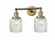 Colton - 2 Light - 16 inch - Brushed Brass - Adjustable Bath Vanity Light (3442|208-BB-G302)