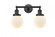 Beacon - 2 Light - 17 inch - Matte Black - Adjustable Bath Vanity Light (3442|208-BK-G201-6)