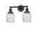 Colton - 2 Light - 16 inch - Matte Black - Adjustable Bath Vanity Light (3442|208-BK-G302-LED)