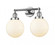 Beacon - 2 Light - 19 inch - Polished Chrome - Adjustable Bath Vanity Light (3442|208-PC-G201-8-LED)