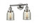 Bell - 2 Light - 15 inch - Polished Nickel - Adjustable Bath Vanity Light (3442|208-PN-G58-LED)