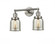 Bell - 2 Light - 15 inch - Brushed Satin Nickel - Adjustable Bath Vanity Light (3442|208-SN-G58)