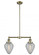 Geneseo - 2 Light - 21 inch - Antique Brass - Stem Hung - Adjustable Island Light (3442|209-AB-G165-LED)
