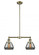 Fulton - 2 Light - 21 inch - Antique Brass - Stem Hung - Adjustable Island Light (3442|209-AB-G173)