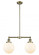Beacon - 2 Light - 25 inch - Antique Brass - Stem Hung - Adjustable Island Light (3442|209-AB-G201-8)