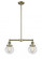 Beacon - 2 Light - 23 inch - Antique Brass - Stem Hung - Adjustable Island Light (3442|209-AB-G202-6-LED)