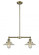 Halophane - 2 Light - 21 inch - Antique Brass - Stem Hung - Adjustable Island Light (3442|209-AB-G2-LED)