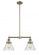 Cone - 2 Light - 21 inch - Antique Brass - Stem Hung - Adjustable Island Light (3442|209-AB-G44-LED)