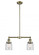 Bell - 2 Light - 21 inch - Antique Brass - Stem Hung - Adjustable Island Light (3442|209-AB-G52)
