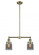 Bell - 2 Light - 21 inch - Antique Brass - Stem Hung - Adjustable Island Light (3442|209-AB-G53)