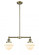 Oxford - 2 Light - 24 inch - Antique Brass - Stem Hung - Adjustable Island Light (3442|209-AB-G531-LED)
