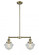 Oxford - 2 Light - 24 inch - Antique Brass - Stem Hung - Adjustable Island Light (3442|209-AB-G534)