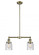 Bell - 2 Light - 21 inch - Antique Brass - Stem Hung - Adjustable Island Light (3442|209-AB-G54-LED)
