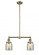 Bell - 2 Light - 21 inch - Antique Brass - Stem Hung - Adjustable Island Light (3442|209-AB-G58-LED)