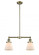 Cone - 2 Light - 21 inch - Antique Brass - Stem Hung - Adjustable Island Light (3442|209-AB-G61-LED)