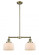 Bell - 2 Light - 21 inch - Antique Brass - Stem Hung - Adjustable Island Light (3442|209-AB-G71-LED)