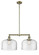 Bell - 2 Light - 21 inch - Antique Brass - Stem Hung - Adjustable Island Light (3442|209-AB-G72-L)