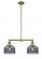 Bell - 2 Light - 21 inch - Antique Brass - Stem Hung - Adjustable Island Light (3442|209-AB-G73-LED)