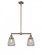 Chatham - 2 Light - 21 inch - Antique Copper - Stem Hung - Adjustable Island Light (3442|209-AC-G142-LED)