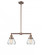Fulton - 2 Light - 21 inch - Antique Copper - Stem Hung - Adjustable Island Light (3442|209-AC-G172-LED)