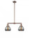 Fulton - 2 Light - 21 inch - Antique Copper - Stem Hung - Adjustable Island Light (3442|209-AC-G173-LED)