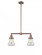 Bellmont - 2 Light - 21 inch - Antique Copper - Stem Hung - Adjustable Island Light (3442|209-AC-G192)