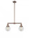 Beacon - 2 Light - 23 inch - Antique Copper - Stem Hung - Adjustable Island Light (3442|209-AC-G202-6)