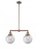 Beacon - 2 Light - 25 inch - Antique Copper - Stem Hung - Adjustable Island Light (3442|209-AC-G202-8)