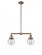 Beacon - 2 Light - 23 inch - Antique Copper - Stem Hung - Adjustable Island Light (3442|209-AC-G204-6)