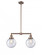 Beacon - 2 Light - 25 inch - Antique Copper - Stem Hung - Adjustable Island Light (3442|209-AC-G204-8)
