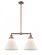 Cone - 2 Light - 21 inch - Antique Copper - Stem Hung - Adjustable Island Light (3442|209-AC-G41-L)