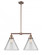 Cone - 2 Light - 21 inch - Antique Copper - Stem Hung - Adjustable Island Light (3442|209-AC-G42-L)