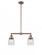 Bell - 2 Light - 21 inch - Antique Copper - Stem Hung - Adjustable Island Light (3442|209-AC-G52)