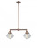 Oxford - 2 Light - 24 inch - Antique Copper - Stem Hung - Adjustable Island Light (3442|209-AC-G532)