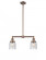 Bell - 2 Light - 21 inch - Antique Copper - Stem Hung - Adjustable Island Light (3442|209-AC-G54-LED)