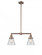 Cone - 2 Light - 21 inch - Antique Copper - Stem Hung - Adjustable Island Light (3442|209-AC-G62-LED)