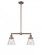 Cone - 2 Light - 21 inch - Antique Copper - Stem Hung - Adjustable Island Light (3442|209-AC-G64-LED)