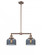 Bell - 2 Light - 21 inch - Antique Copper - Stem Hung - Adjustable Island Light (3442|209-AC-G73)