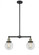 Beacon - 2 Light - 23 inch - Black Antique Brass - Stem Hung - Adjustable Island Light (3442|209-BAB-G202-6-LED)