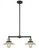 Halophane - 2 Light - 21 inch - Black Antique Brass - Stem Hung - Adjustable Island Light (3442|209-BAB-G2-LED)