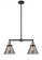 Cone - 2 Light - 21 inch - Black Antique Brass - Stem Hung - Adjustable Island Light (3442|209-BAB-G43)