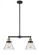 Cone - 2 Light - 21 inch - Black Antique Brass - Stem Hung - Adjustable Island Light (3442|209-BAB-G44-LED)