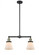 Cone - 2 Light - 21 inch - Black Antique Brass - Stem Hung - Adjustable Island Light (3442|209-BAB-G61-LED)