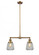 Chatham - 2 Light - 21 inch - Brushed Brass - Stem Hung - Adjustable Island Light (3442|209-BB-G142-LED)