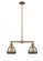 Fulton - 2 Light - 21 inch - Brushed Brass - Stem Hung - Adjustable Island Light (3442|209-BB-G173-LED)