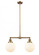 Beacon - 2 Light - 25 inch - Brushed Brass - Stem Hung - Adjustable Island Light (3442|209-BB-G201-8-LED)