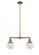 Beacon - 2 Light - 23 inch - Brushed Brass - Stem Hung - Adjustable Island Light (3442|209-BB-G202-6-LED)